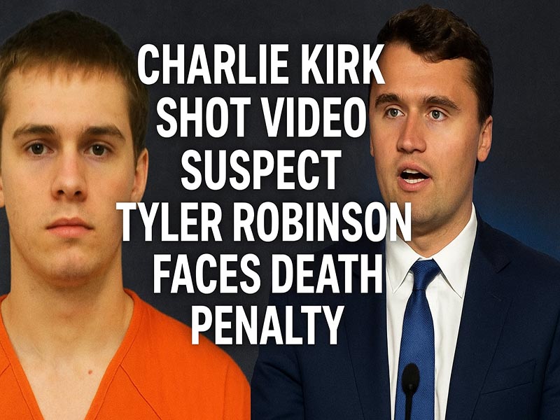 Charlie Kirk shot video suspect Tyler Robinson faces death penalty