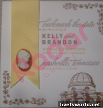 Kelly Clarkson and Brandon Blackstock Save the Date invitation image