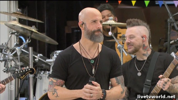 Chris Daughtry and band performing
