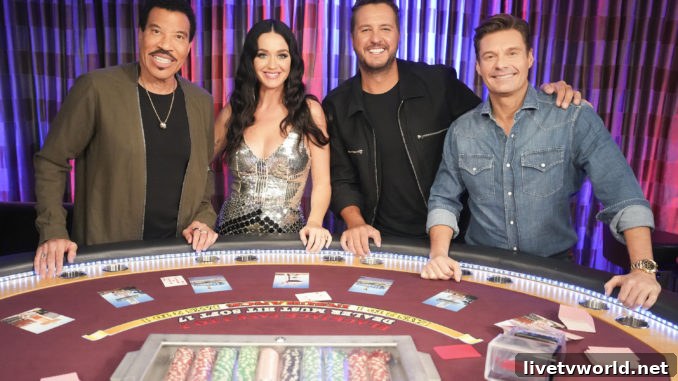 AMERICAN IDOL – ABC’s “American Idol” stars judges Lionel Richie, Katy Perry, Luke Bryan, and host Ryan Seacrest