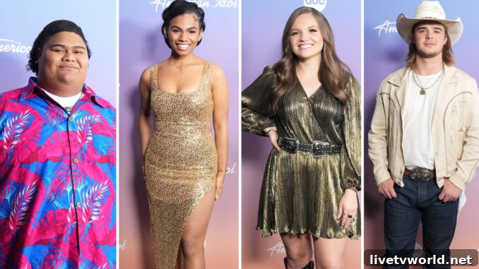 American Idol 2023 IAM TONGI, WÉ ANI, MEGAN DANIELLE, COLIN STOUGH, 