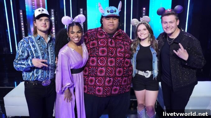 AMERICAN IDOL - 2023 COLIN STOUGH, WÉ ANI, IAM TONGI, MEGAN DANIELLE, ZACHARIAH SMITH