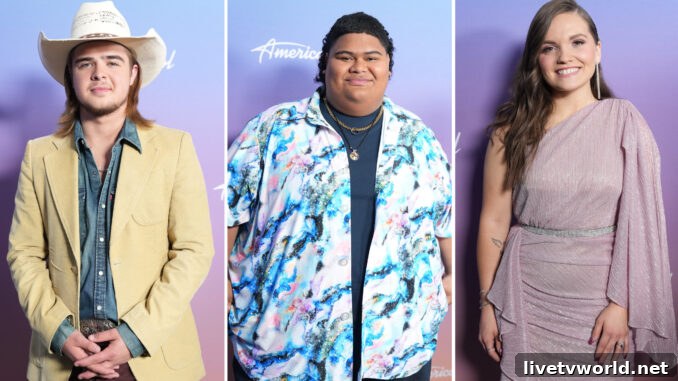 American Idol 2023 COLIN STOUGH, IAM TONGI, MEGAN DANIELLE, ,