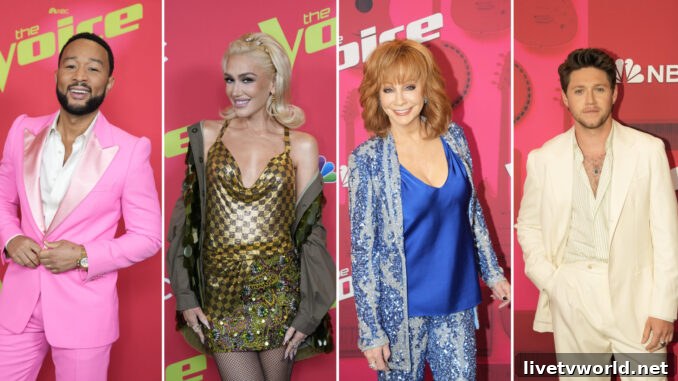 The Voice 24 - John Legend, Gwen Stefani, Reba McEntire, Niall Horan