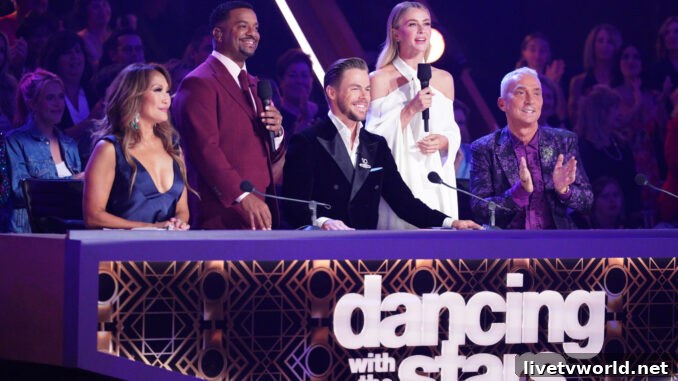 Dancing with the Stars 32- CARRIE ANN INABA, ALFONSO RIBEIRO, DEREK HOUGH, BRUNO TONIOLI