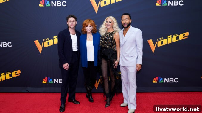 The Voice 24 Top 12 - Niall Horan, Reba McEntire, Gwen Stefani, John Legend