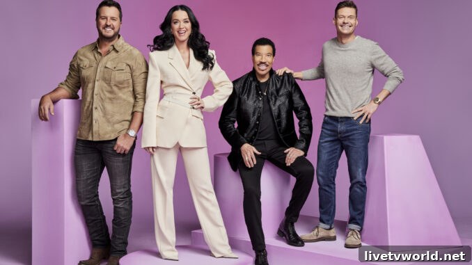 American Idol 2024 - LUKE BRYAN, KATY PERRY, LIONEL RICHIE, RYAN SEACREST