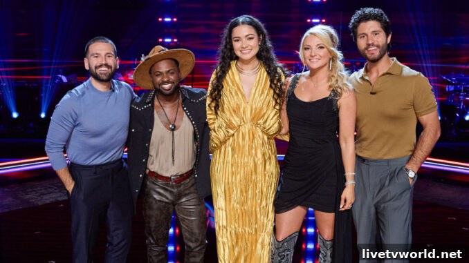 The Voice 25 - Shay Mooney, Tae Lewis, Madison Curbelo, Karen Waldrup, Dan Smyers