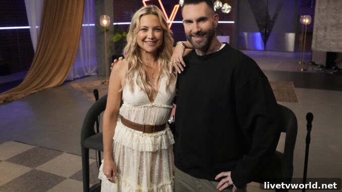 Meet The Voice Season 27 Battle Round Celebrity Advisors 6 Kate Hudson, Adam Levine - The Voice 27