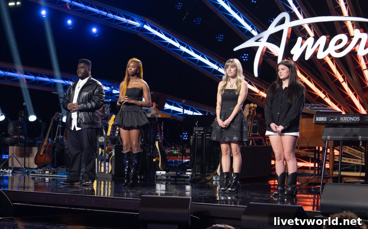 CANAAN JAMES HILL, GABBY SAMONE, ZAYLIE WINDSOR, MATTIE PRUITT - American Idol 2025
