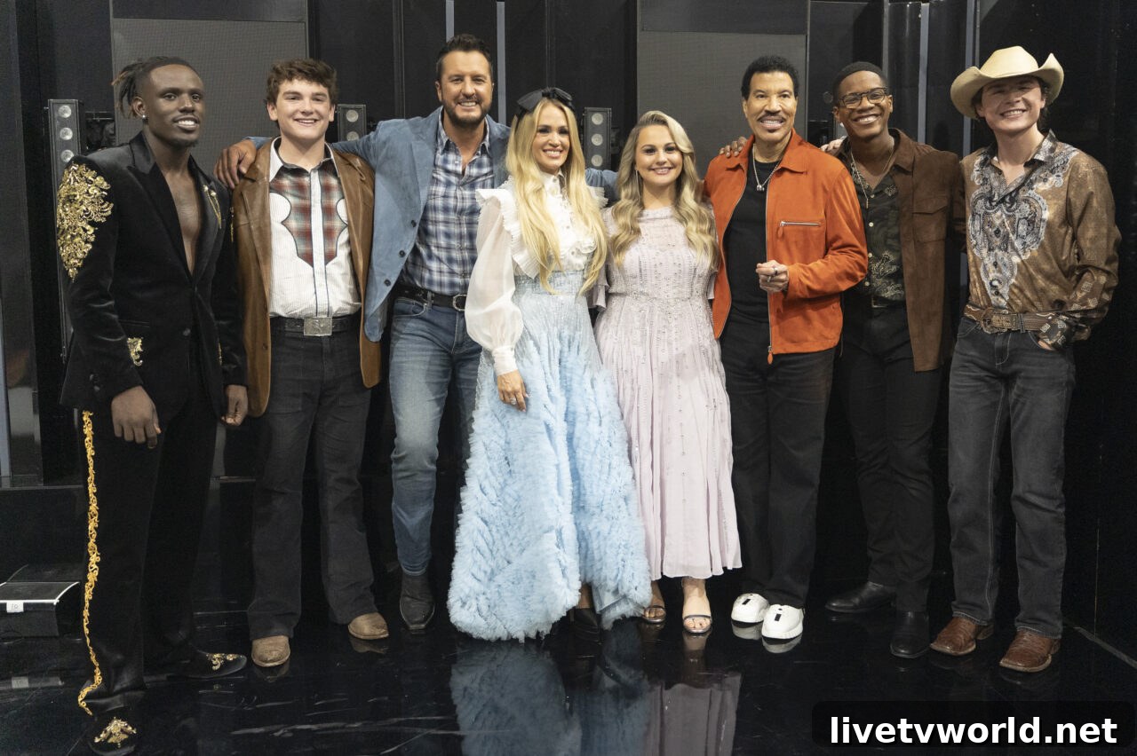 American Idol 2025: Top 5 Disney Song Spoilers Part 2 2 JAMAL ROBERTS, SLATER NALLEY, LUKE BRYAN, CARRIE UNDERWOOD, BREANNA NIX, LIONEL RICHIE, THUNDERSTORM ARTIS, JOHN FOSTER - American Idol 2025 Top 5