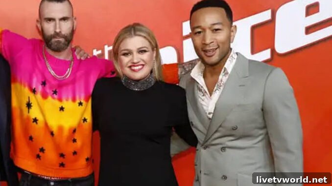 The Voice Season 29: NBC Unveils New Format with Kelly Clarkson 2 Adam Levine, Kelly Clarkson, John Legend The Voice