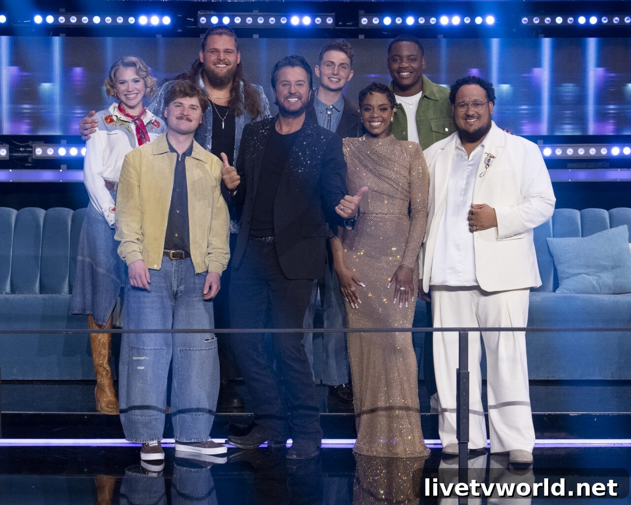 HANNAH HARPER, CHRIS TUNGSETH, BRADEN RUMFELT, DANIEL STALLWORTH BROOKS, LUKE BRYAN, KEYLA RICHARDSON, JORDAN MCCULLOUGH - American Idol 2026