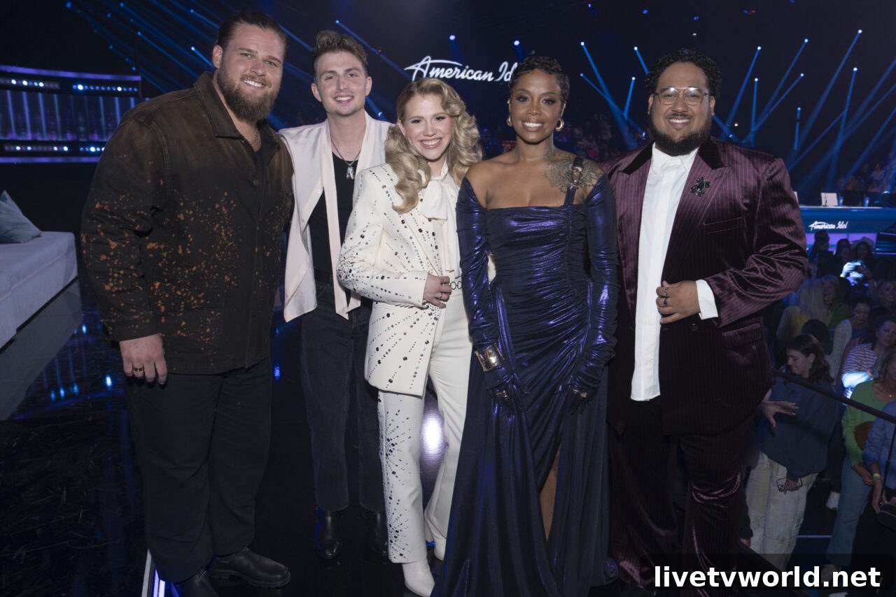 CHRIS TUNGSETH, BRADEN RUMFELT, HANNAH HARPER, KEYLA RICHARDSON, JORDAN MCCULLOUGH - American Idol 2026